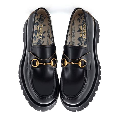 gucci horsebit collapsible leather loafer|Gucci harald horsebit platform loafer.